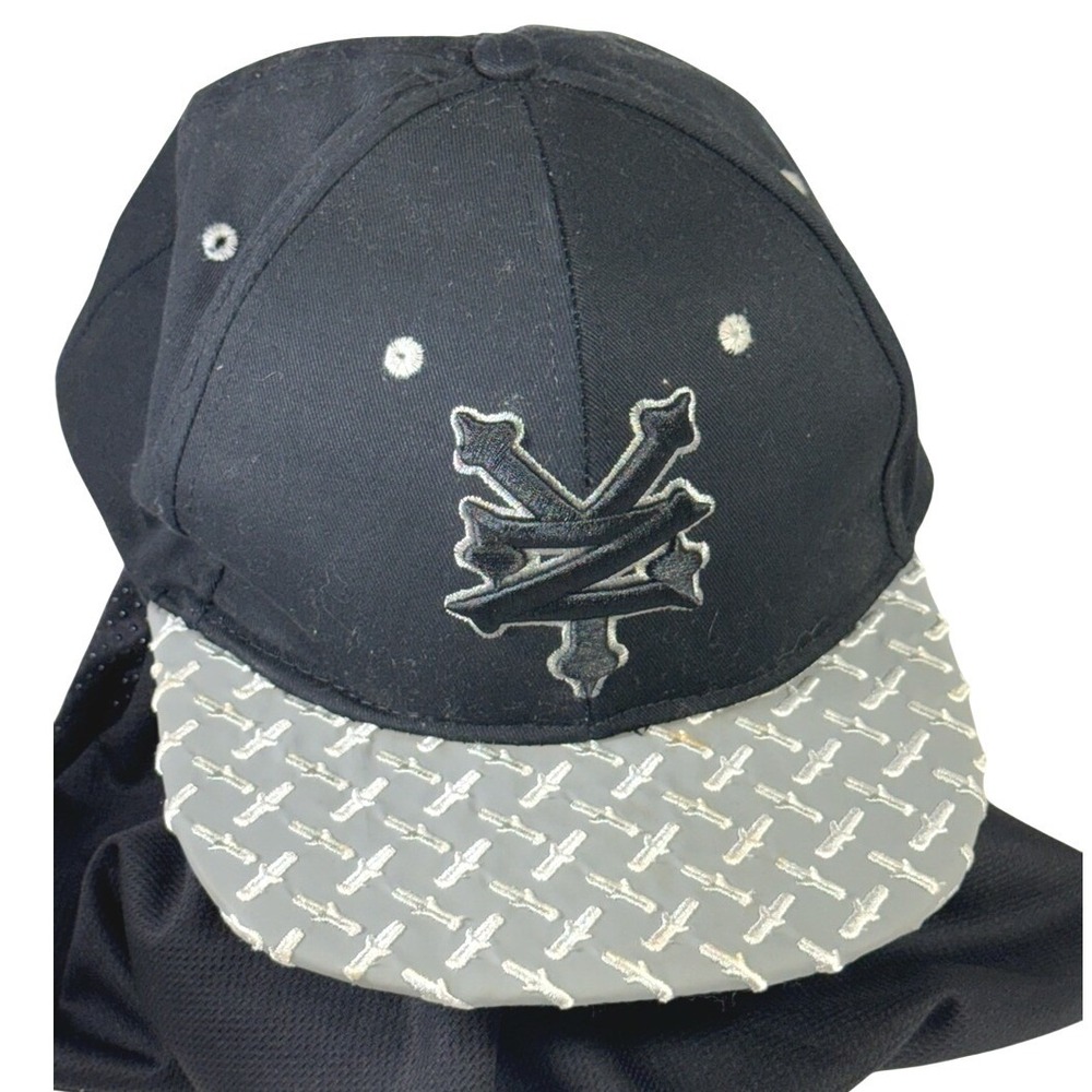 Zoo York Diamond Plate Black and Gray Men's Snapback Cap with Embroidered Crest